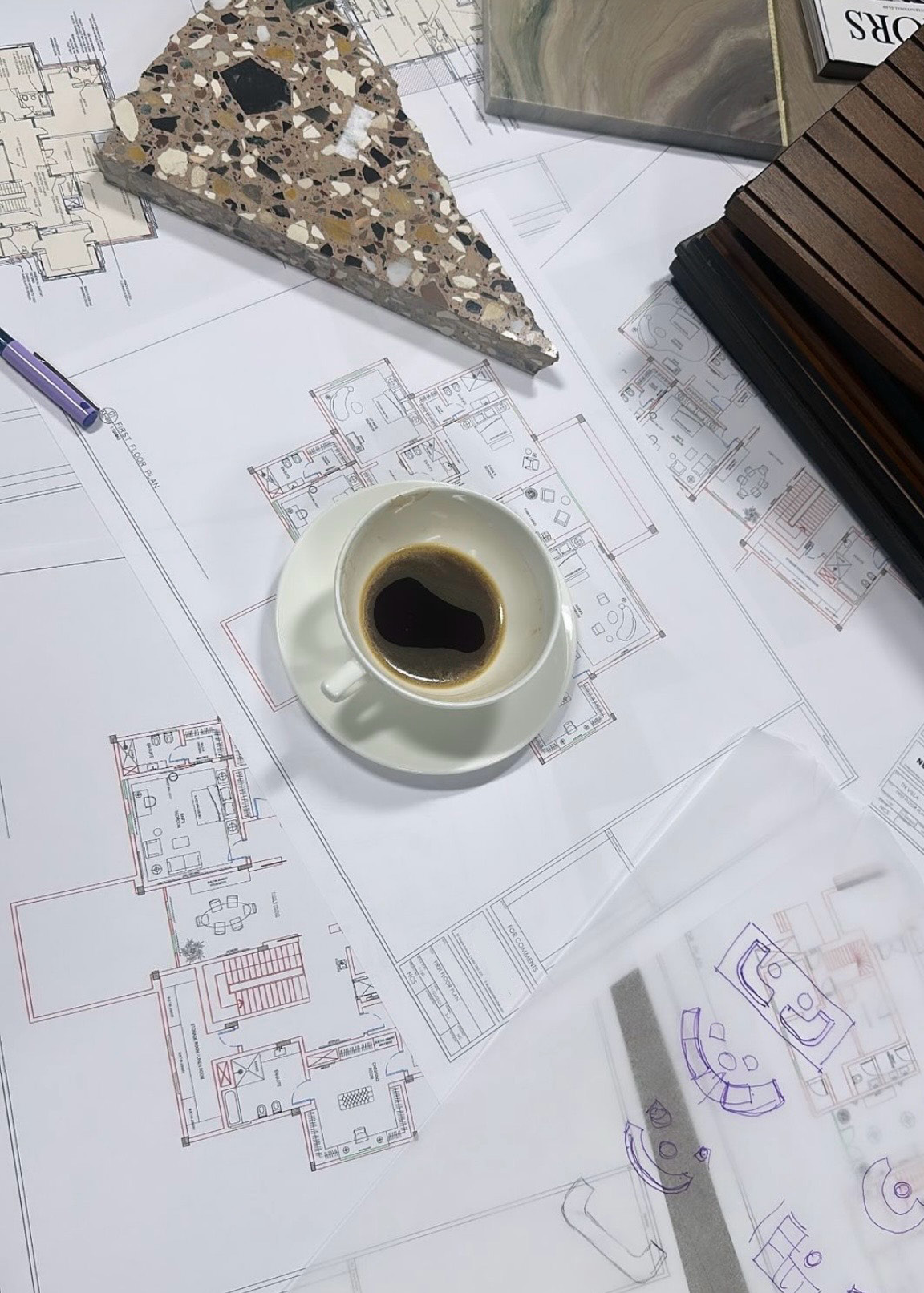 Coffee and floor plans